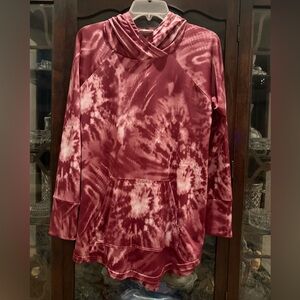 LuLaRoe Tie-Dye Hooded Top Size M